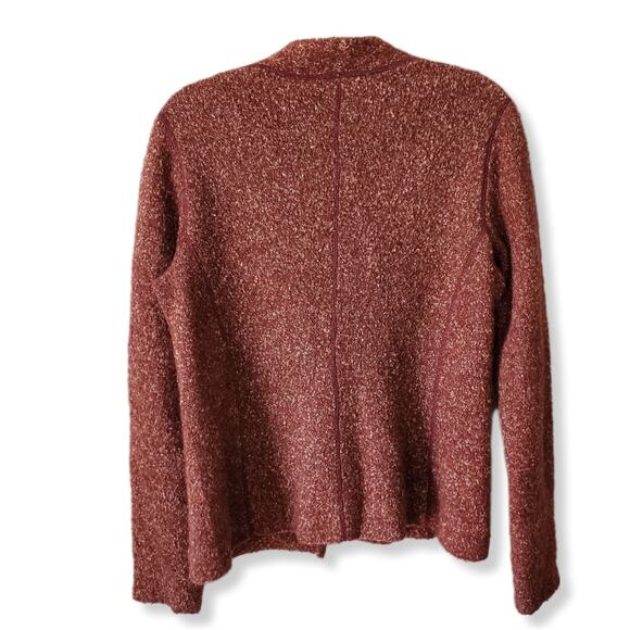 Eileen Fisher Brown Chunky Sweater Cardigan M Minimalist Cozy Cottage Scandi - Picture 7 of 9